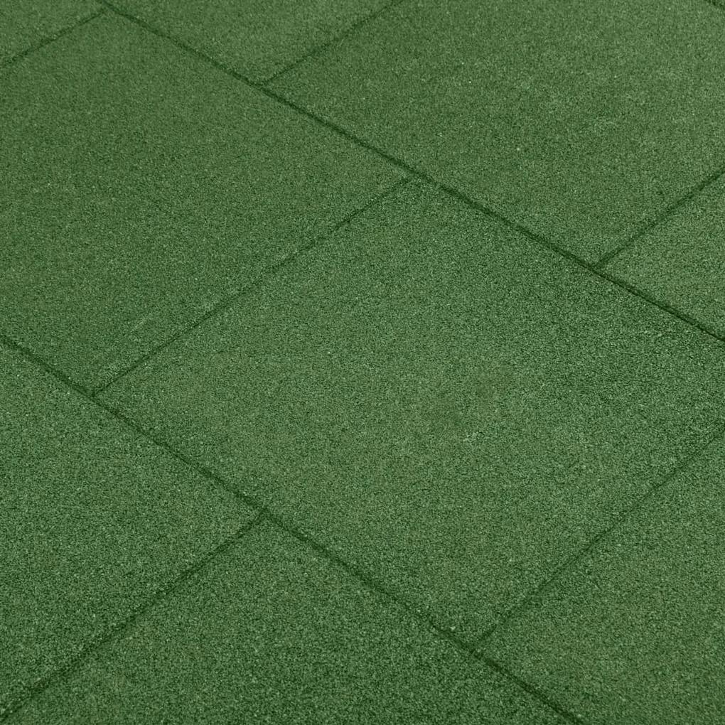 vidaXL 6 db zöld ütéscsillapító gumilap 50 x 50 x 3 cm