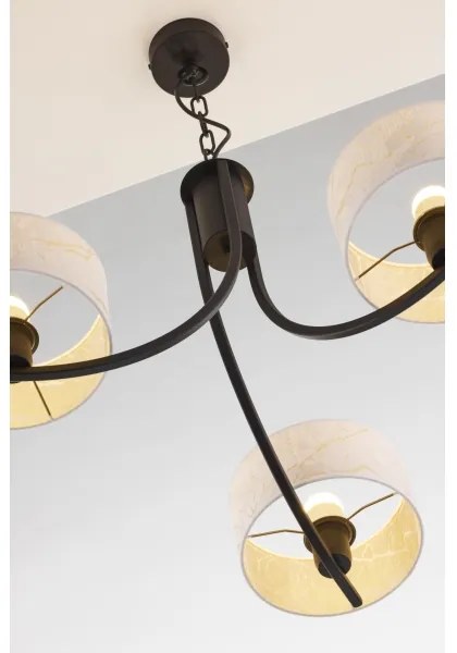 Jupiter 2103 - ARTHUR láncos csillár 3xE27/15W/230V fehér/fekete/márvány dekor