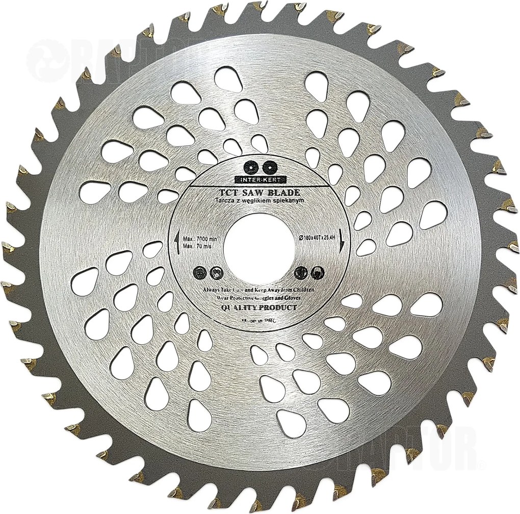 Faipari fűrésztárcsa 180x25,4 widia 40T fűrész