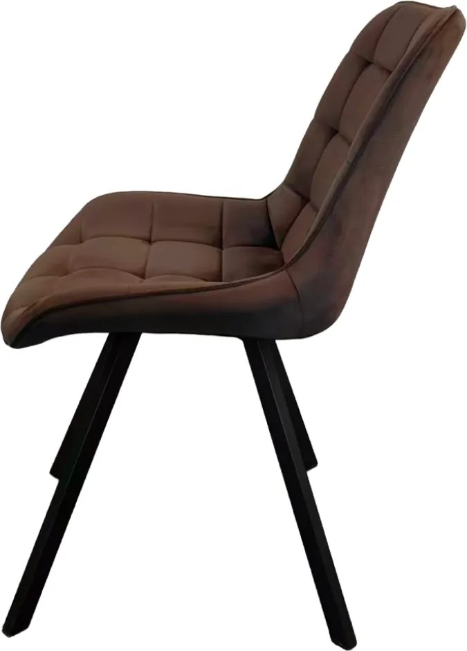 Étkezőszék, sötétbarna Velvet szövet/fekete, SAMIRA