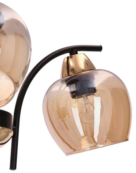 Csillár rúdon MERRA 3xE27/40W/230V fekete/bézs