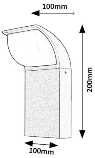 Rabalux 7166 - LED Kültéri fali lámpa HONGKONG LED/9W/230V IP65