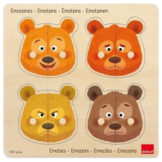 Mit érez Macika? - párosító puzzle, GOULA 24 hó+