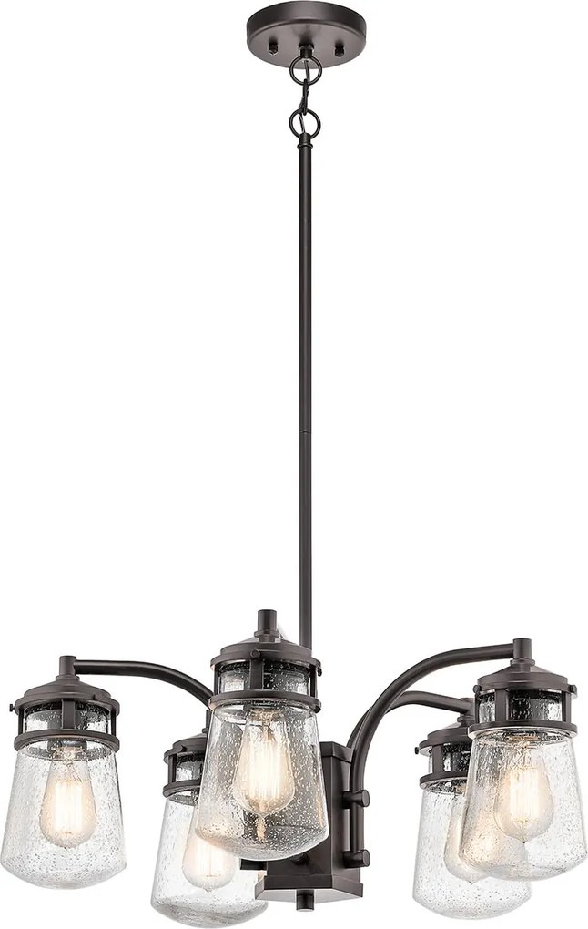 Kichler loft vintage kültéri függeszték lyndon fekete elskl-lyndon-5p-az IP44