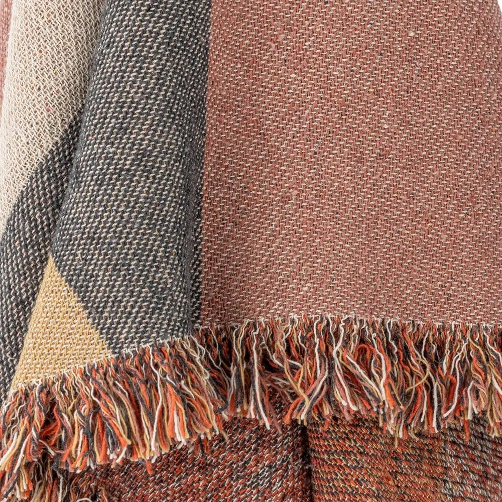 Barna újrahasznosított pamut takaró 130x160 cm Arni – Bloomingville