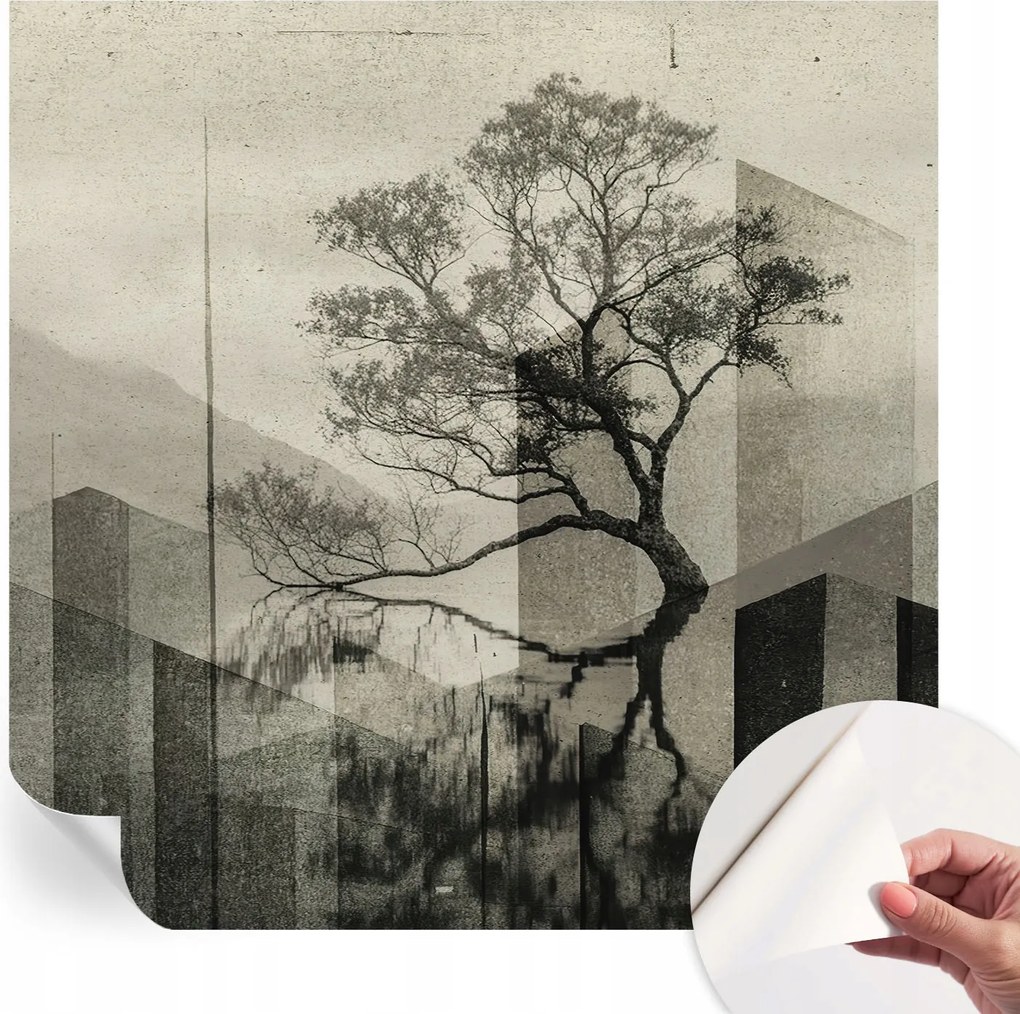 Mosható öntapadós fotótapéta étkezőbe Nyers elegancia 250x250 cm