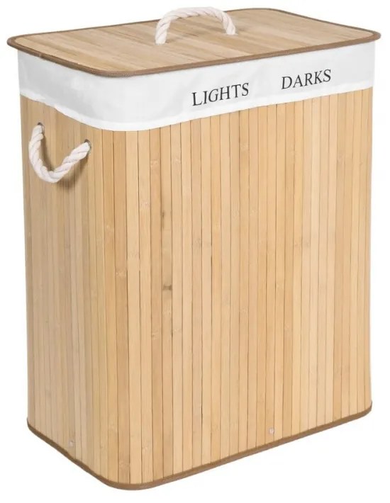 LIGHTS DARKS bambusz szennyeskosár