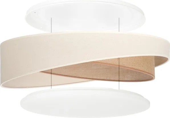BRILAGI- LED Mennyezeti lámpatest VELVET TWIST LED/24W/230V 4000K pr. 55 cm kr./béž.