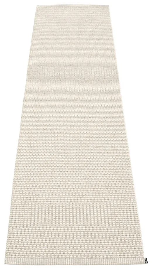 Krémszínű kültéri-beltéri futószőnyeg 60x250 cm Mono Linen Vanilla – Pappelina