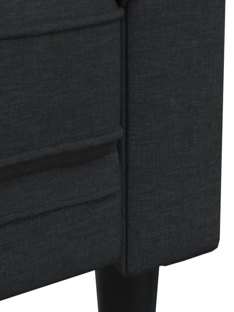 vidaXL fekete szövet Chesterfield kanapé