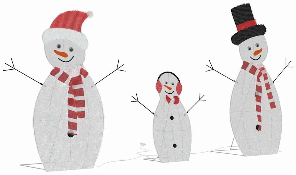 Világító Hóember Család 3 pcs Meleg fehér Poliészter