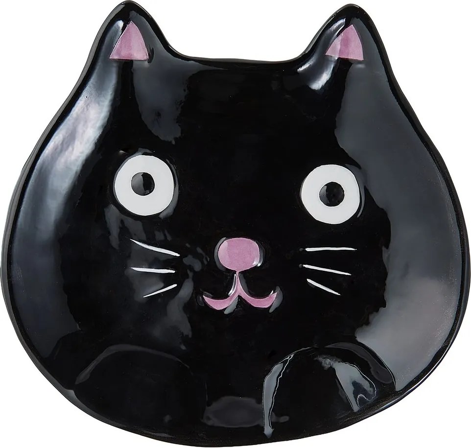 HALLOWEEN dekor tányér 16 cm , cica