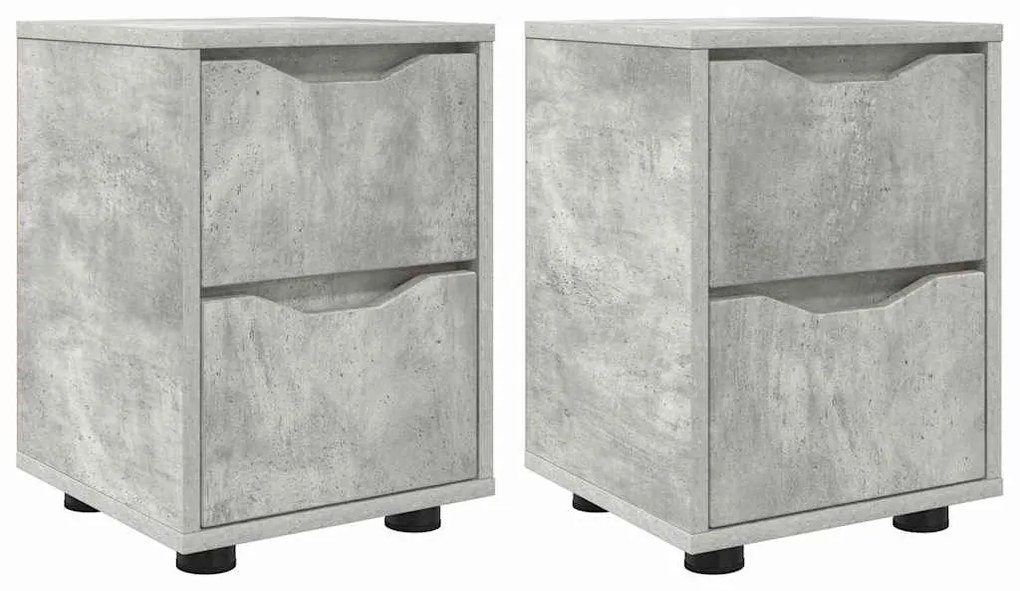 Éjjeliszekrények 2 pcs Beton Szürke 30,5 x 30 x 43 cm Faanyag