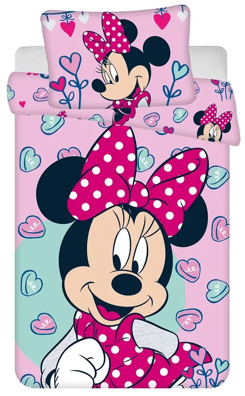 Disney Minnie egér pink 02 ovis pamut-vászon ágynemű