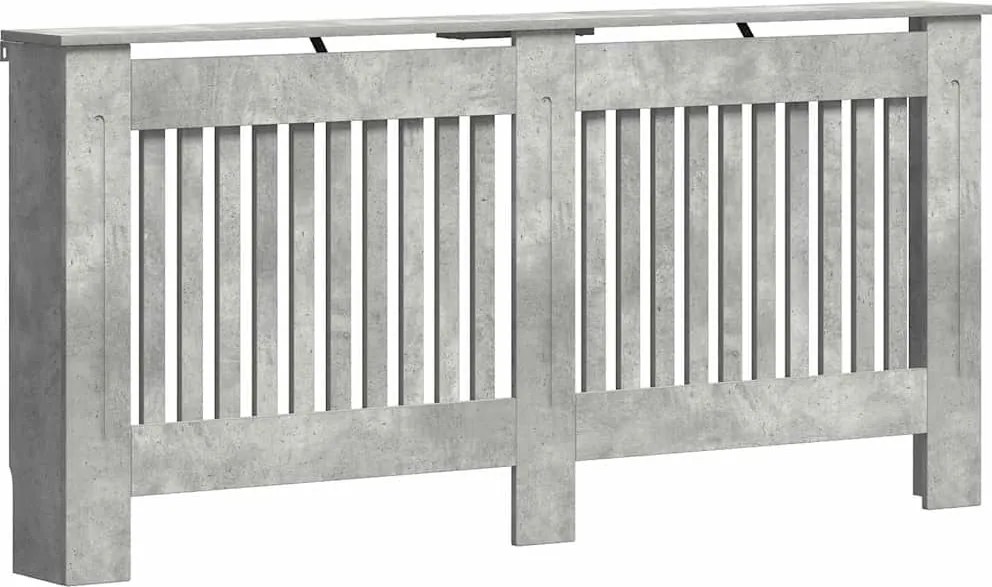 vidaXL Radiátor fedezék Beton Szürke 172 x 19 x 81,5 cm Faanyag