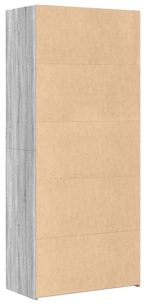 szürke sonoma szerelt fa magasszekrény 80 x 42,5 x 185 cm