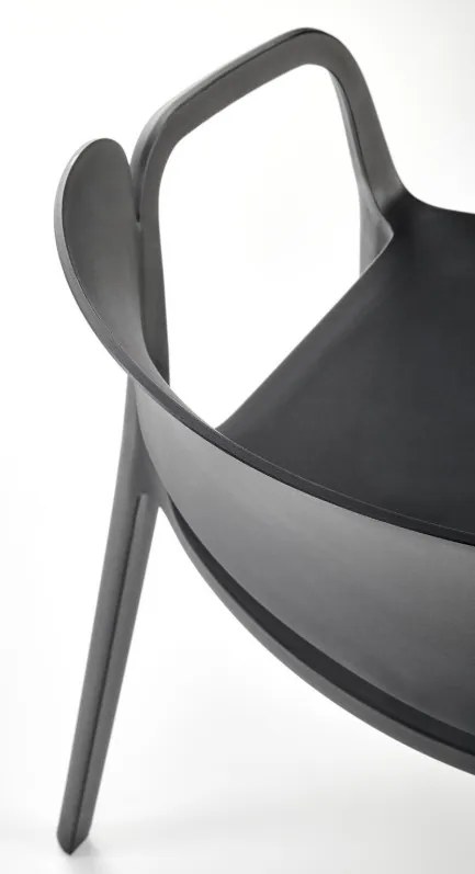 K-491 karfás kerti szék fekete