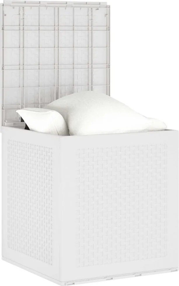 vidaXL Tároló Doboz tárolóval Fehér 55 x 53 x 57 cm Polipropilén