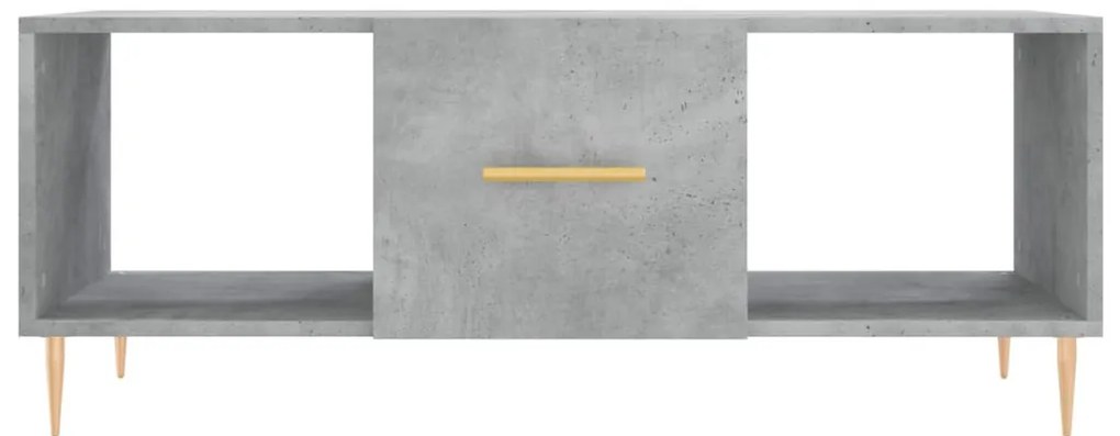 Betonszürke szerelt fa dohányzóasztal 102 x 50 x 40 cm