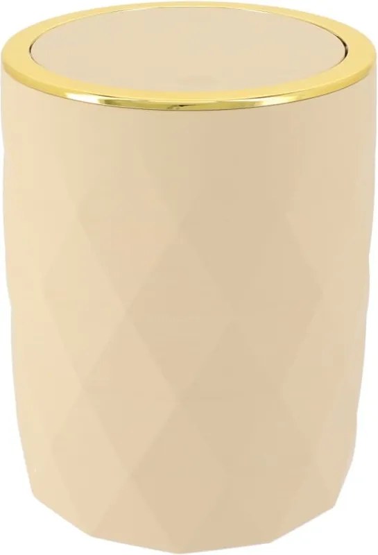 Fürdőszobai szemeteskosár 6L Glamour Dekoratív Arany