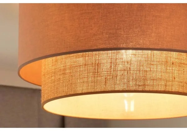 Duolla - Mennyezeti lámpa BOHO 1xE27/15W/230V átm. 45 cm bézs/barna