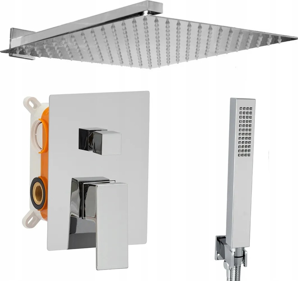 Zuhanyszett Csaptelep Termosztát Nélkül Sannit Esőztető 30 CM Króm