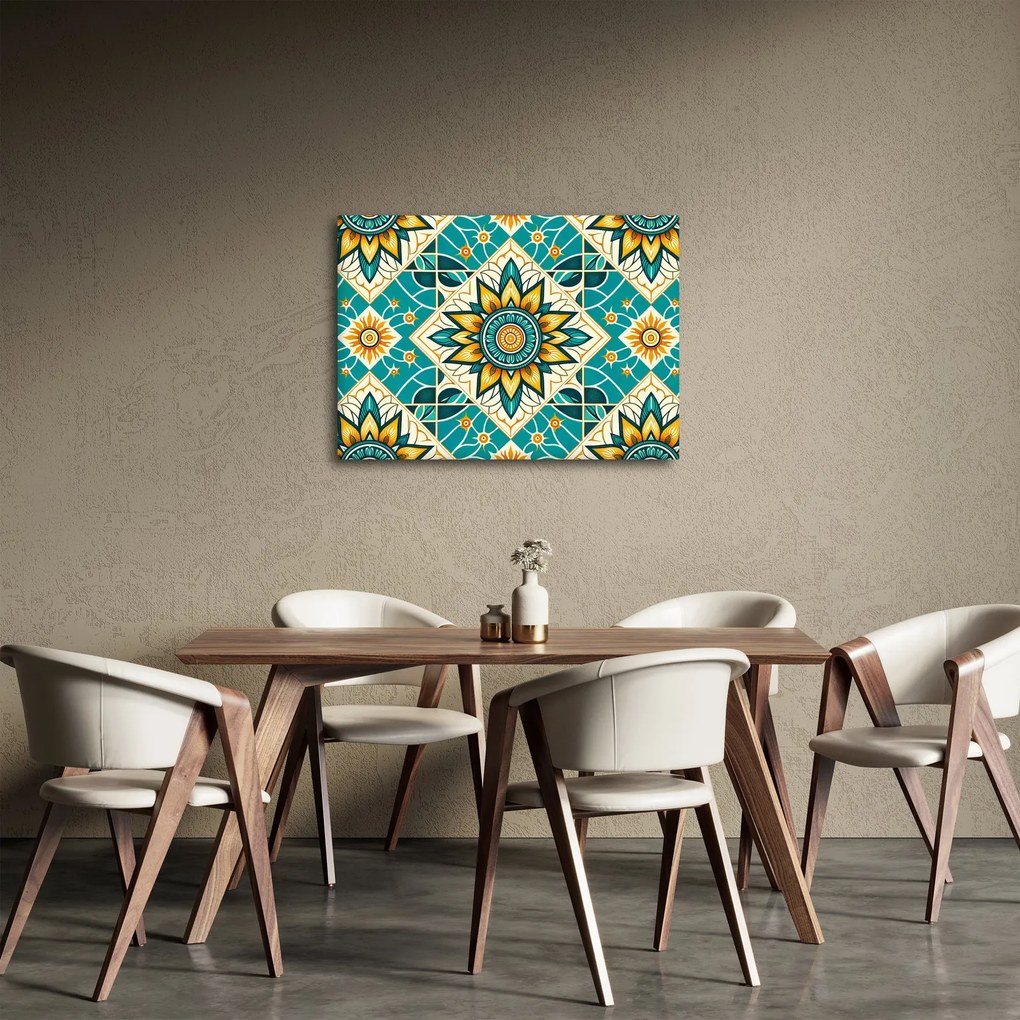 Kép - Türkiz minta (70x50 cm)