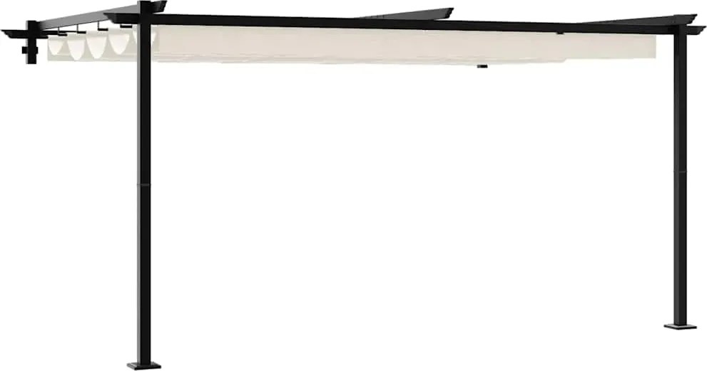 vidaXL Pavilon Krém 400 x 300 x 200 cm Poliészter