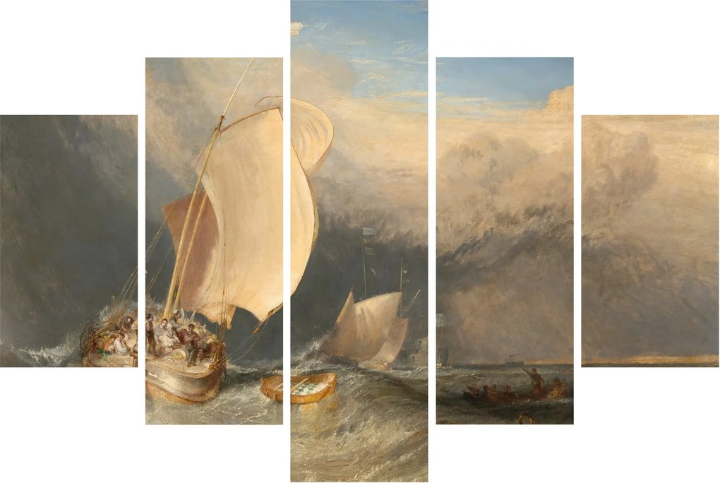 Kép - William Turner, Fishing Boats with Hucksters Bargaining for Fish, reprodukciók (150x105 cm)