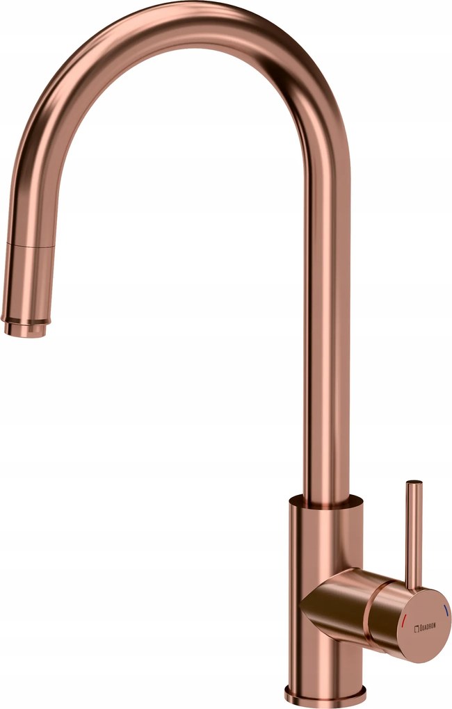 Konyhai Csaptelep Kihúzható Kifolyócsővel Réz Pvd Álló Magas Quadron