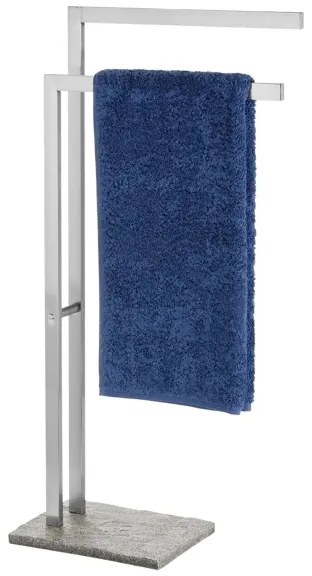 WENKO 20603100 - Törölközőtartó GRANIT 43,5x86,5 cm rozsdamentes acél/szatén/szürke