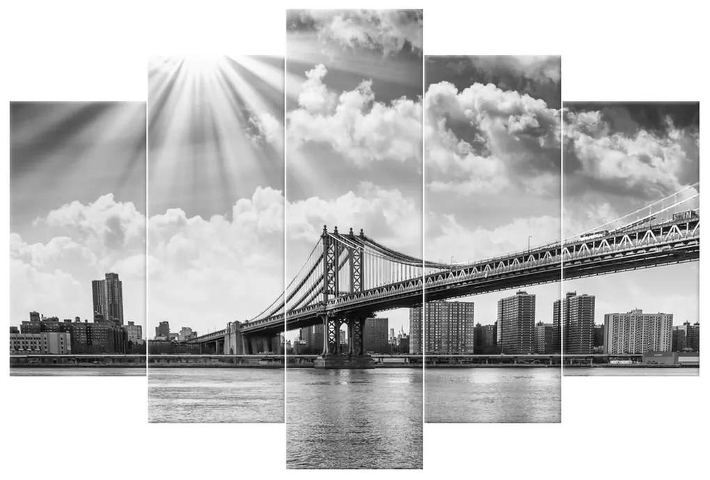 Gario Vászonkép Brooklyn New York - 5 részes Méret: 125 x 70 cm
