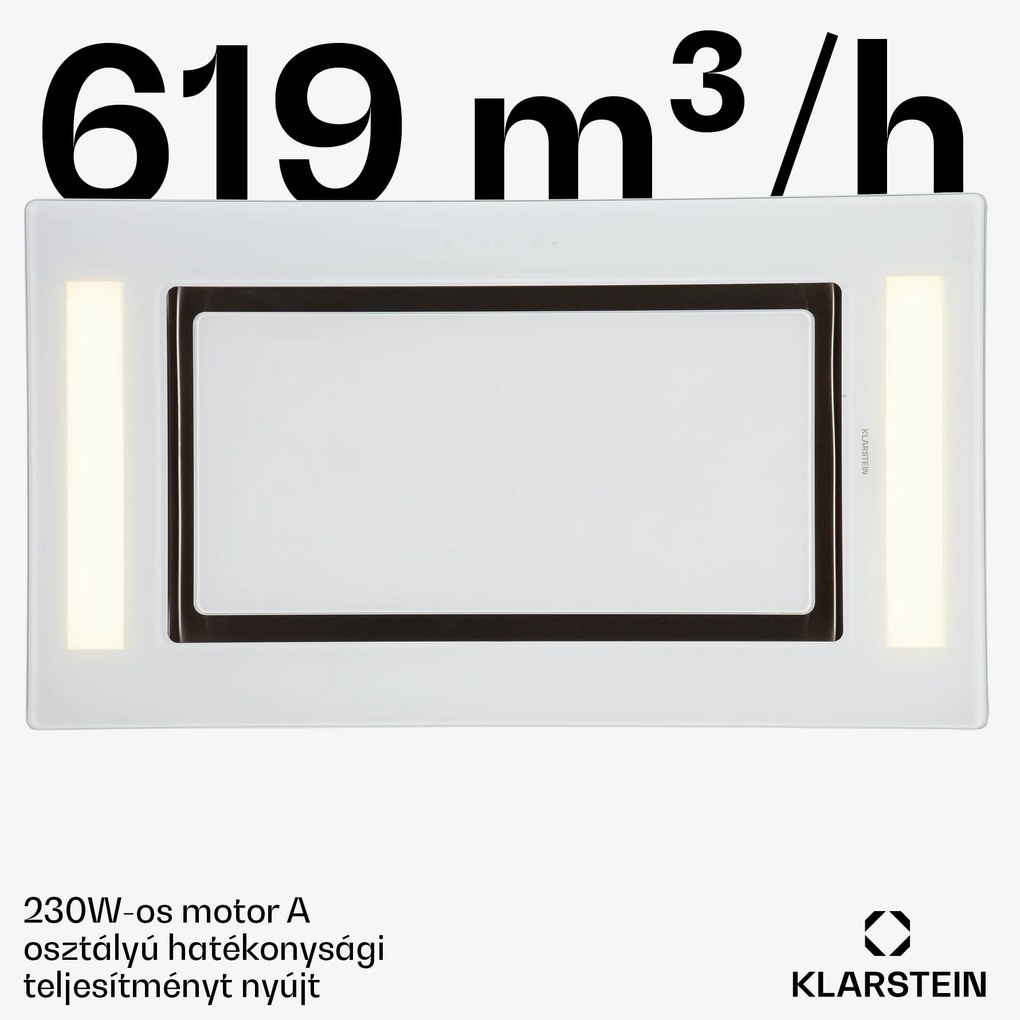 Klarstein Remy, páraelszívó, 90 cm, 620 m³/h, 230 W, 3 fokozat, távirányító