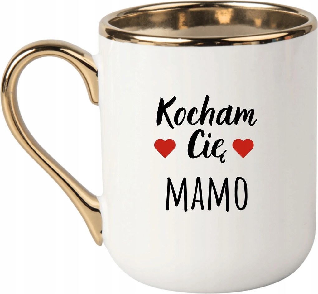 Bögre Fehér Arany Ajándék Vicces Anyák Napja Szeretlek Anya