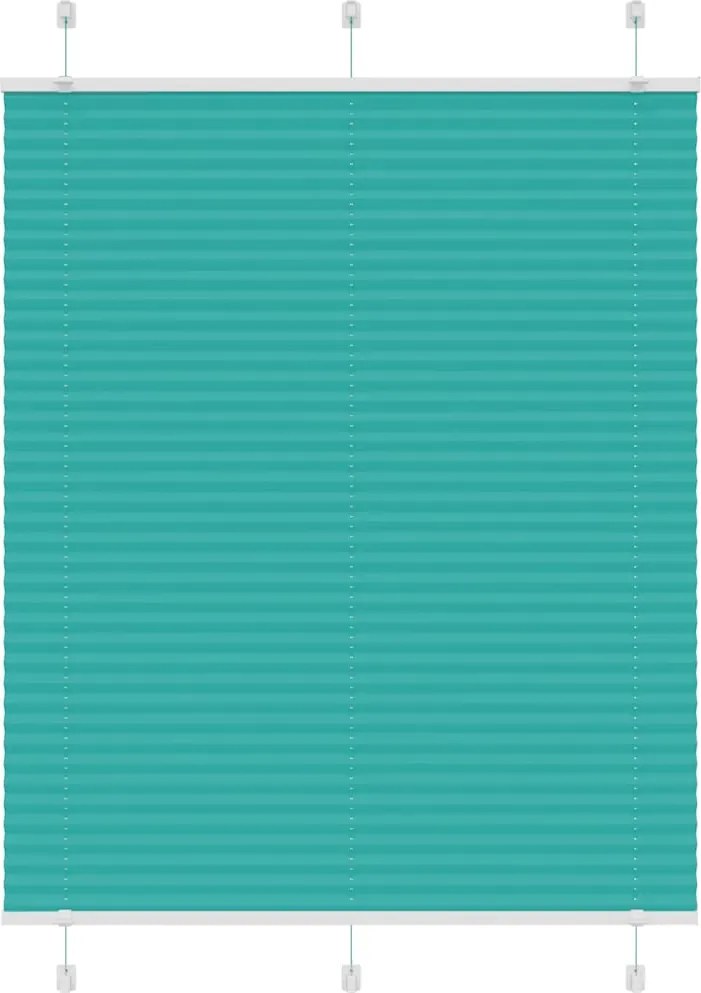 vidaXL pliszírozott redőny Benzinzöld 105x100 cm szövetszélesség