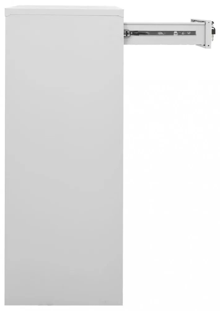 világosszürke acél irodai szekrény 90 x 40 x 102 cm