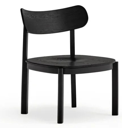 Fekete fotel kőrisfa dekorral Nara - Teulat