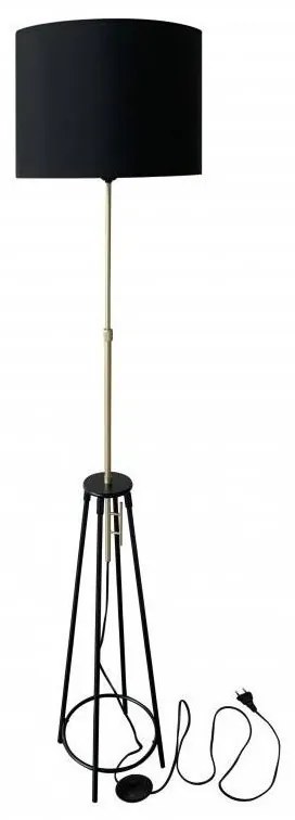 Állólámpa TEGOLA 1xE27/60W/230V fekete/arany