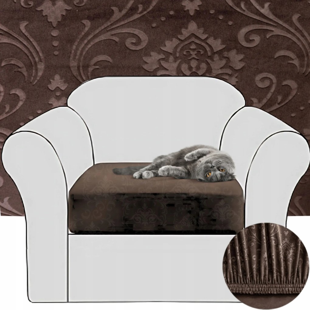 Kanapé Huzat Fotel Ülés Háttámla Velúr Dombornyomott Dísz