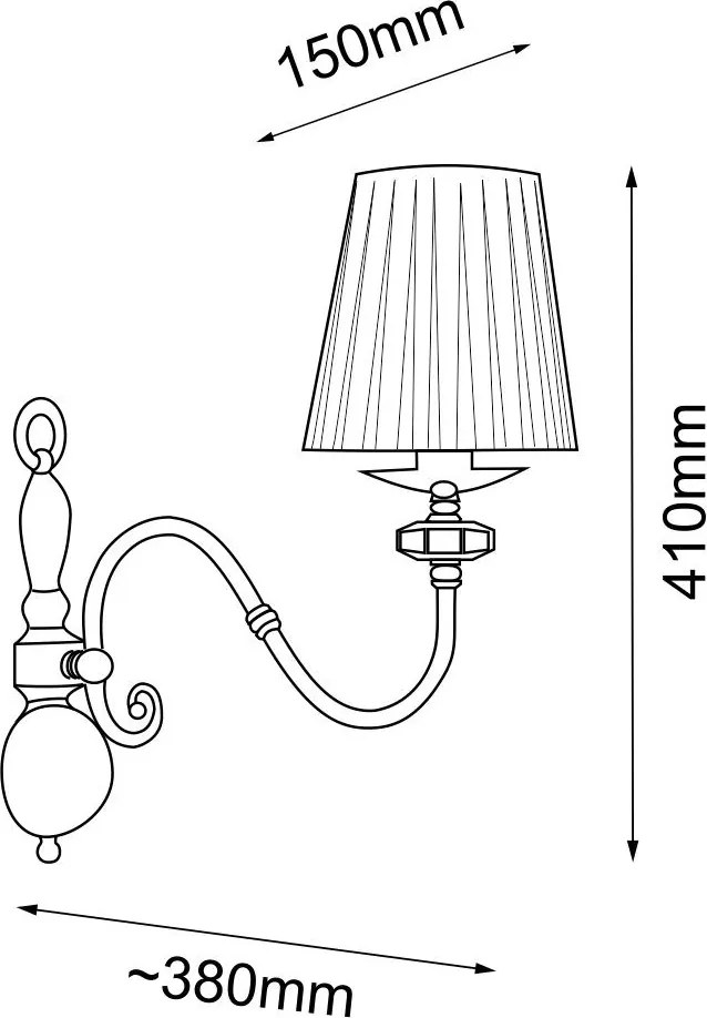 Antigo Lilosa 8395 Fali lámpa 1x40W/E14 IP20