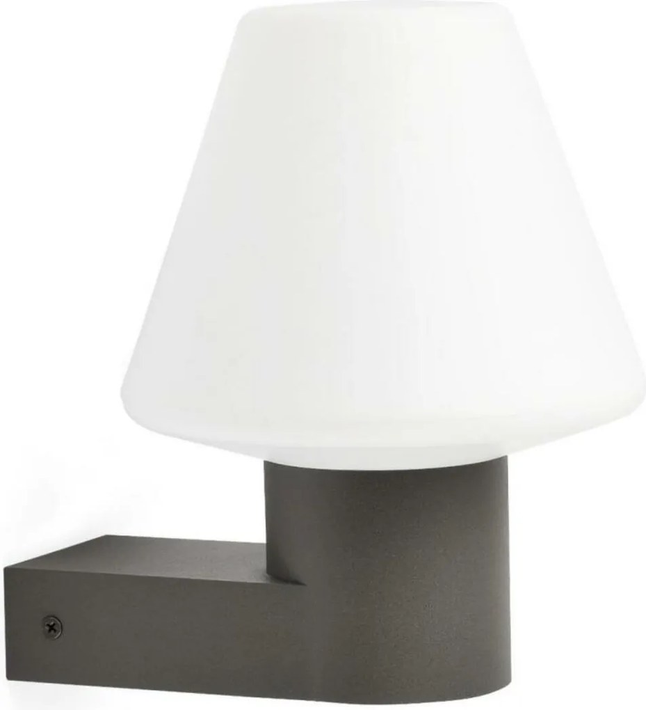 Faro Mistu fali lámpa sötétszürke, E27, IP44, alumínium, modern design