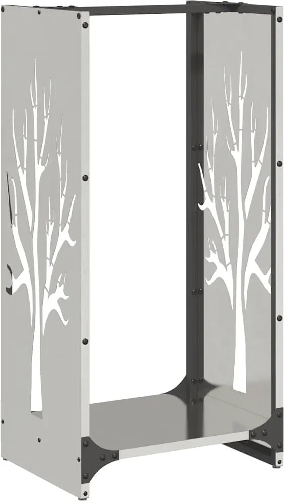 vidaXL rozsdamentes acél tűzifatároló 40x30x80 cm