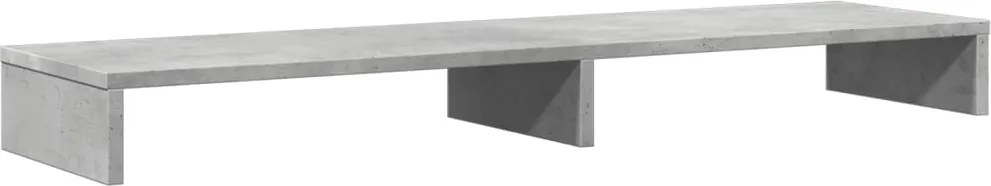 vidaXL betonszürke szerelt fa monitorállvány 100 x 27 x 10 cm