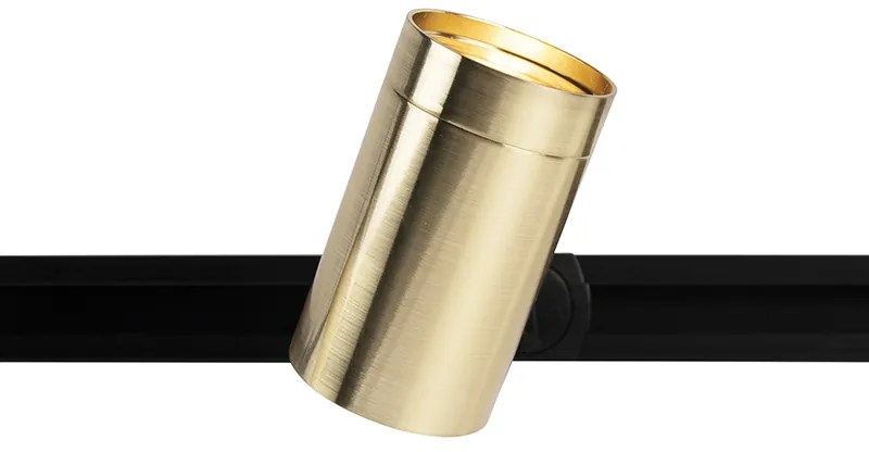 Sínrendszer 3 spotlámpával, 1 fázisú fekete arannyal - Jeana