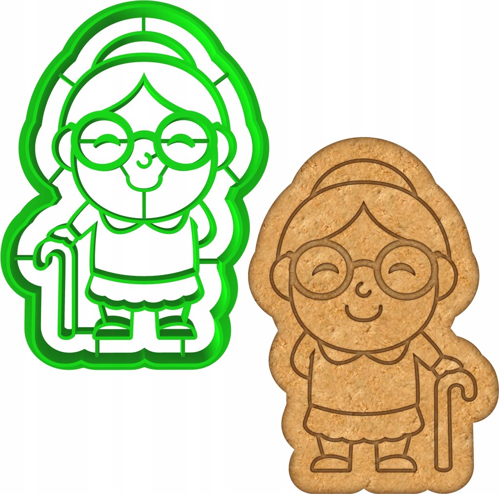 Mézeskalács- és kekszlyukasztó Forma Nagymama És Nagypapa Napjára Nagymama