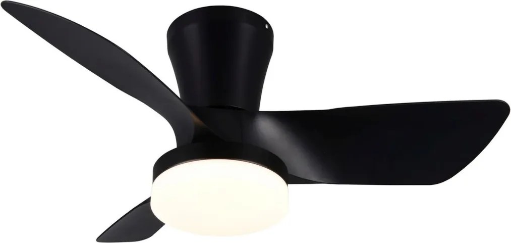TRIO R64412132 RANDERS Ventilátoros lámpa Fekete LED IP20