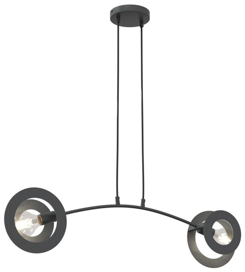 Csillár zsinóron EUFORIA 2xE27/15W/230V fekete