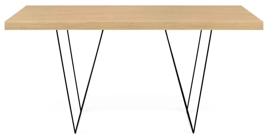 Multi asztal fekete lábakkal, 160 x 77 cm - TemaHome