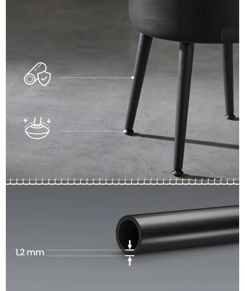 CORE bőr puff fekete