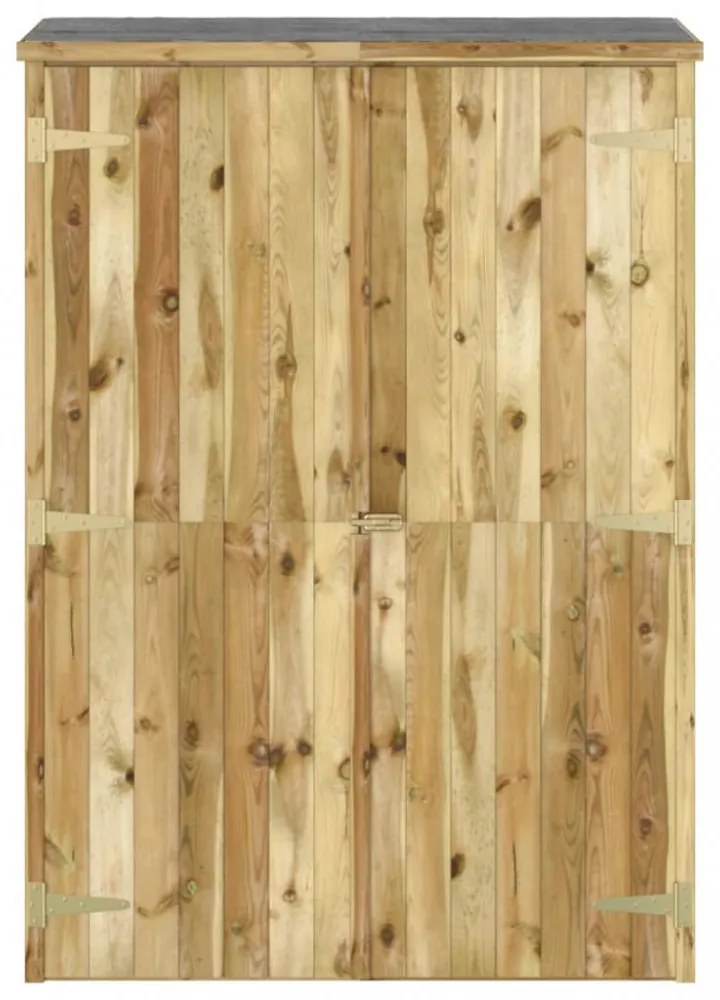 kerti tömör impregnált fenyőfa szerszámoskamra 123x45x171 cm